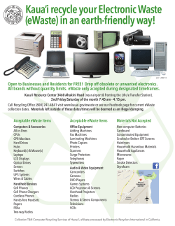 Kaua‘i recycle your Electronic Waste (eWaste) in an earth-friendly way!