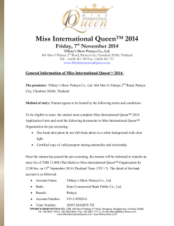 Miss International Queen Friday, 7 November 2014