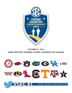 #SECXC OCTOBER 31, 2014 HARRY PRITCHETT RUNNING COURSE | UNIVERSITY OF ALABAMA