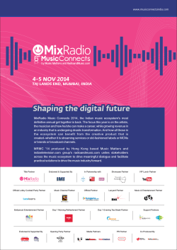 6 Shaping the digital future 4-5 NOV 2014