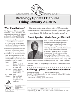 Radiology Update CE Course Friday, January 23, 2015 Who Should Attend?