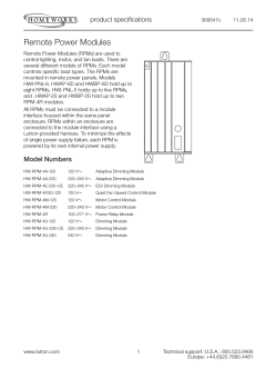 Remote Power Modules product specifications