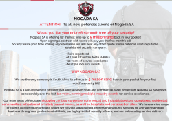 ATTENTION: 5 million rand  To all new potential clients of Nogada SA
