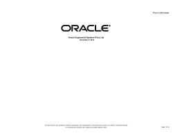 Oracle Engineered Systems Price List November 5, 2014