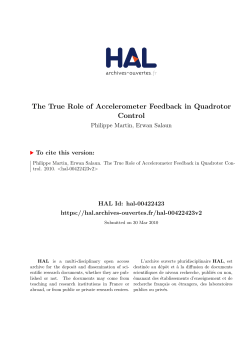 The True Role of Accelerometer Feedback in Quadrotor Control