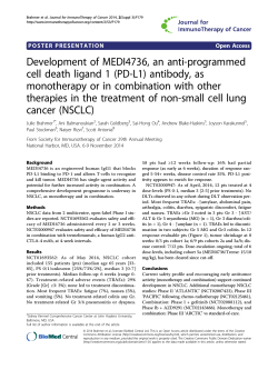 Development of MEDI4736, an anti-programmed monotherapy or in combination with other