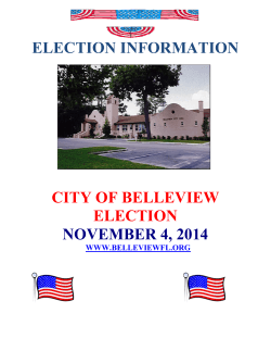 CITY OF BELLEVIEW ELECTION ELECTION INFORMATION