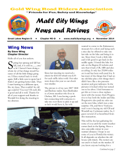 Mall City Wings News and Reviews Wing News Gold Wing Road Riders Association