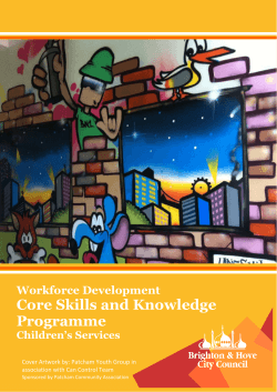 Core Skills and Knowledge Programme Workforce Development Children’s Services