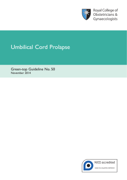 Umbilical Cord Prolapse Green-top Guideline No. 50 November 2014