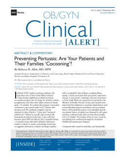 Preventing Pertussis: Are Your Patients and Their Families ‘Cocooning’? ABSTRACT &amp; COMMENTARY