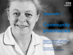 Community pharmacies Appendix 1