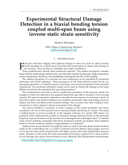 Experimental Structural Damage Detection in a biaxial bending torsion