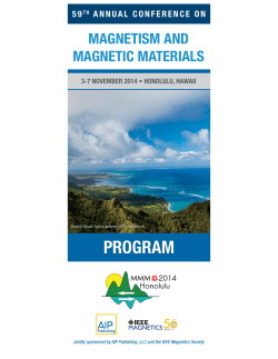 PROGRAM MAGNETISM AND MAGNETIC MATERIALS 5 9