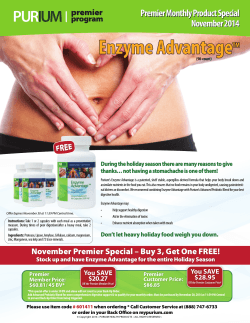 Premier Monthly Product Special November 2014