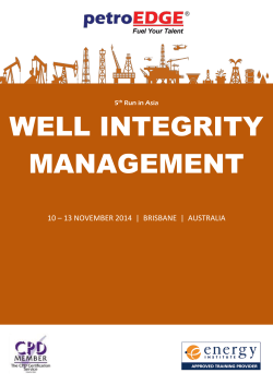 WELL INTEGRITY MANAGEMENT