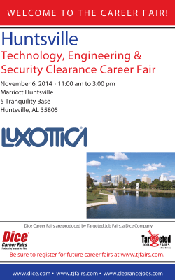 Huntsville Technology, Engineering &amp; Security Clearance Career Fair