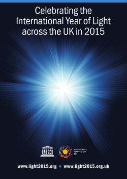 Celebrating the International Year of Light across the UK in 2015 •