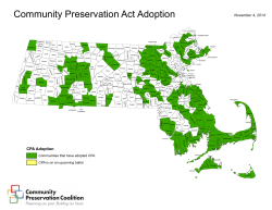 Community Preservation Act Adoption