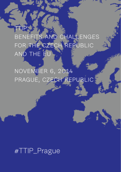 ttip: benefits and challenges for the czech republic and the eu