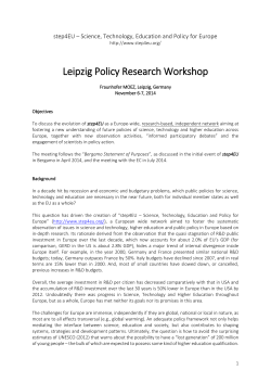 Leipzig Policy Research Workshop
