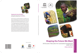 Shaping the Future We Want United Nations Educational, Scientiﬁc and Cultural Organization