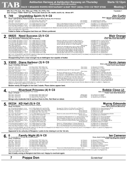Ashburton Harness at Ashburton Raceway on Thursday Starts 12:12pm Meeting 7