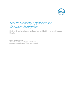 Dell In-Memory Appliance for Cloudera Enterprise Details