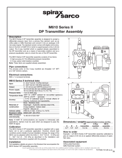 M610 Series II DP Transmitter Assembly Description