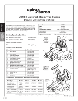 USTS II Universal Steam Trap Station (Requires Universal Trap of Choice)