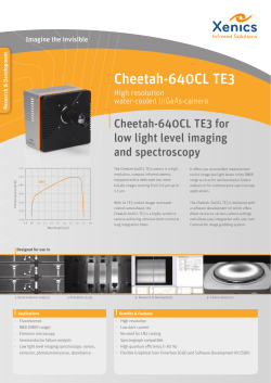 Cheetah-640CL TE3 Cheetah-640CL TE3 for low light level imaging and spectroscopy
