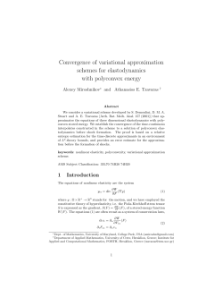 Convergence of variational approximation schemes for elastodynamics with polyconvex energy Alexey Miroshnikov