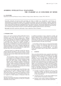 AVOIDING  INTELLECTUAL  STAGNATION: