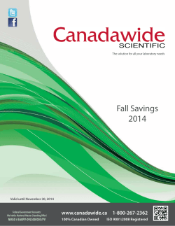 Fall Savings 2014 www.canadawide.ca     1-800-267-2362