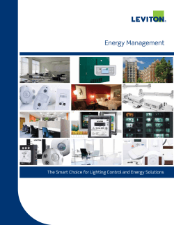 Energy Management The Smart Choice for Lighting Control and Energy Solutions