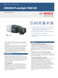 DINION IP starlight 7000 HD