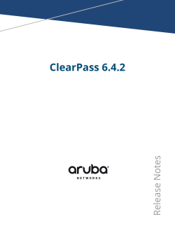 ClearPass 6.4.2 Release Notes