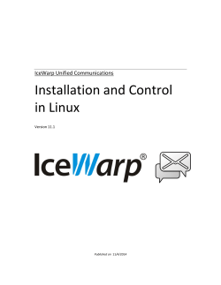 Installation and Control in Linux IceWarp Unified Communications .1