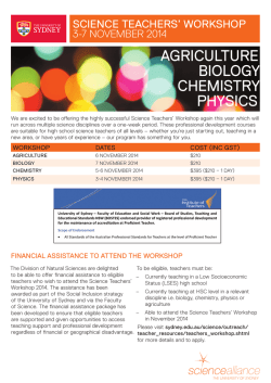 AGRICULTURE BIOLOGY CHEMISTRY PHYSICS