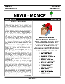 NEWS - MCMCF