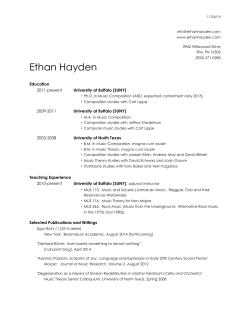Ethan Hayden Education University at Buffalo (SUNY) 2011-present