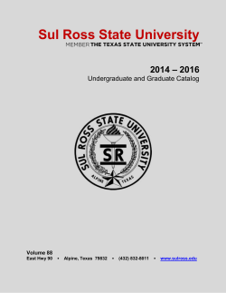 Sul Ross State University  – 2016 2014