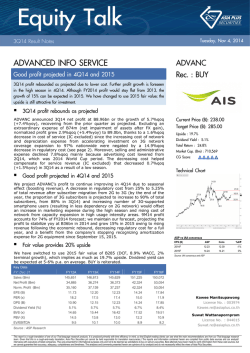 ADVANCED INFO SERVICE ADVANC Rec. : BUY