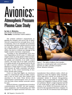 Avionics: Atmospheric Pressure Plasma Case Study