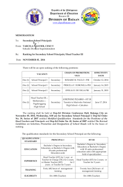 Division of Bataan Department of Education Republic of the Philippines Region III