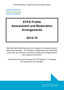 EYFS Profile Assessment and Moderation Arrangements