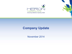 Company Update November 2014