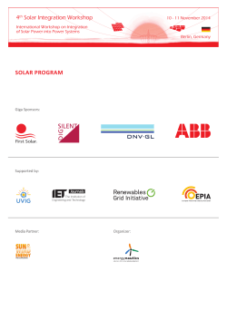 w 4 Solar Integration orkshop
