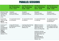 PARALLEL SESSIONS