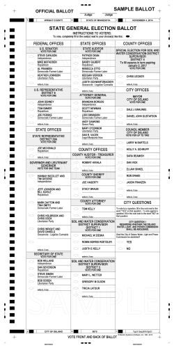 STATE GENERAL ELECTION BALLOT